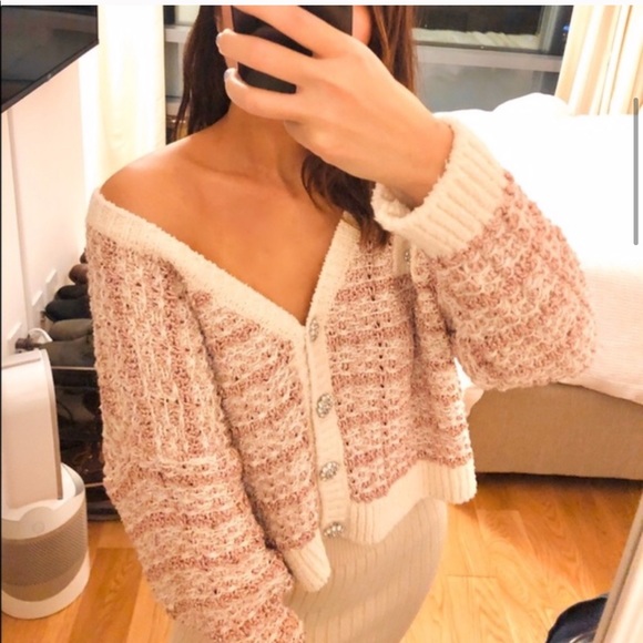 Zara Sweaters Zara Gem Button Cardigan Poshmark